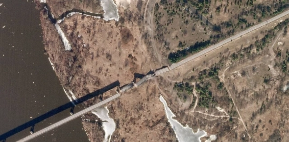 Уничтожен мост через Днепр