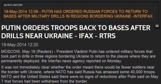 Путин приказал вернуть войска с учений c приграничных с Украиной областей в места постоянной дисклокации