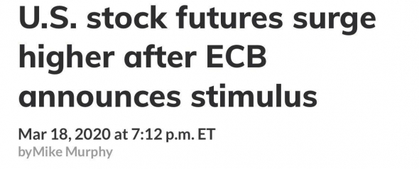 Причина отскока -  ЕЦБ скупит активов на 750 млрд евро