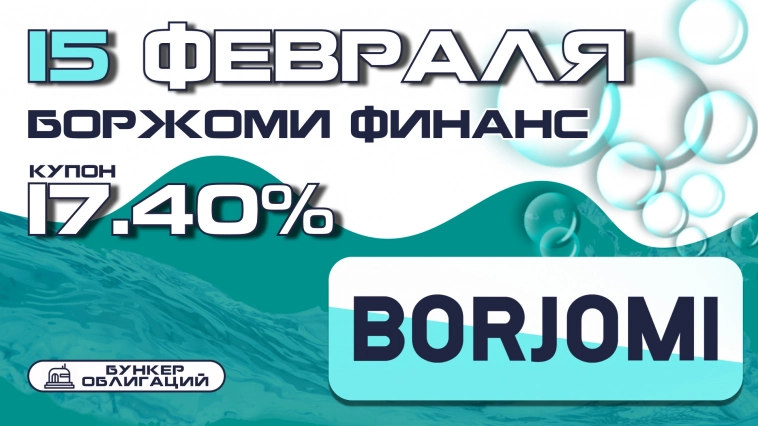 "Боржоми финанс" 15 февраля проведет сбор заявок на облигации объемом 4 млрд.рублей